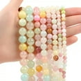 thumbnail image 1 of HOOUN 4 6 8 10mm Natural Gemstone Smooth Round Loose Beads For Jewelry Making DIY 15.5-Multicolored jade-4mm 88-90pcs, 1 of 9