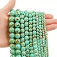 thumbnail image 1 of HOOUN 4 6 8 10mm Natural Gemstone Smooth Round Loose Beads For Jewelry Making DIY 15.5-Shell turquoise9-4mm 88-90pcs, 1 of 9