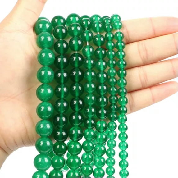 HOOUN 4 6 8 10mm Natural Gemstone Smooth Round Loose Beads For Jewelry Making DIY 15.5-chalcedony1-4mm 88-90pcs