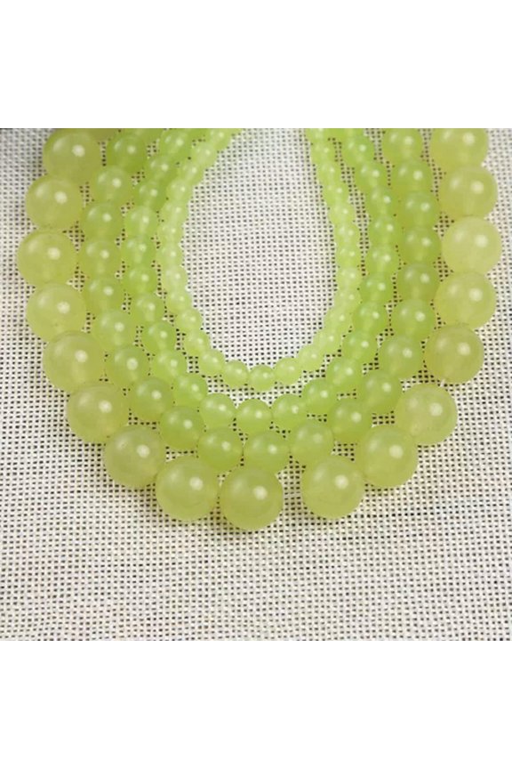 4 6 8 10mm Natural Lemon Jade Round Beads fit bracelet necklace-10MM(38-40pcs)