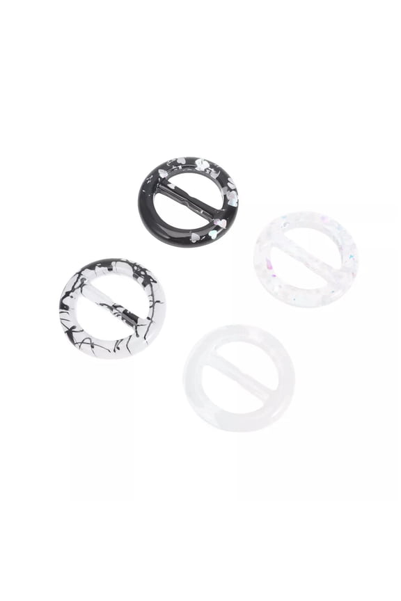 4 Pcs Tee Shirt Clips Scarf Rings Oversize Cashmere Decoration
