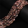 thumbnail image 1 of HOOUN 40 Style Natural Faceted Gemstone Round Flat Coin Loose Beads for Jewelry Making-NO.21 Rhodonite-6MM about 30pcs, 1 of 9