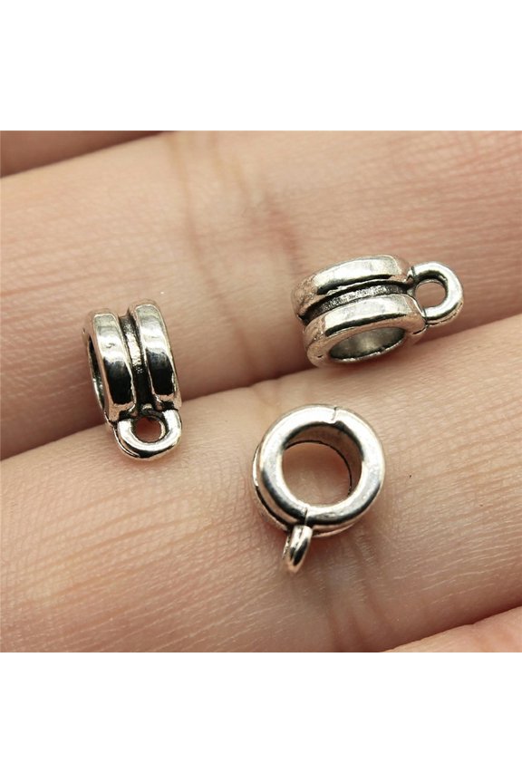400 Pcs Tibet Silver Charms Bails 9x7x4MM 0.6g Diy Crafts Making B13773-Tibet Silver-400 PCS