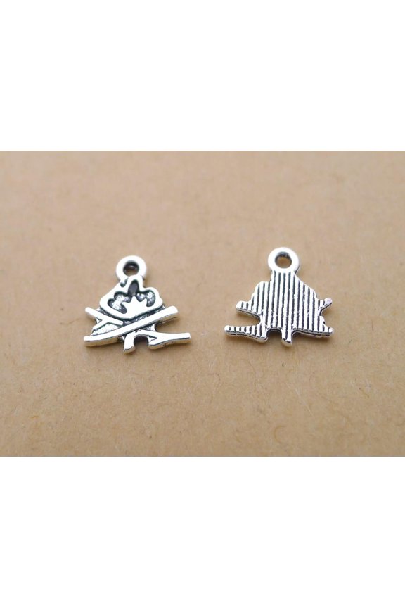 400 Pcs Tibetan Silver Flame Charms Pendant 11X11MM A8396 DIY Jewelry Making