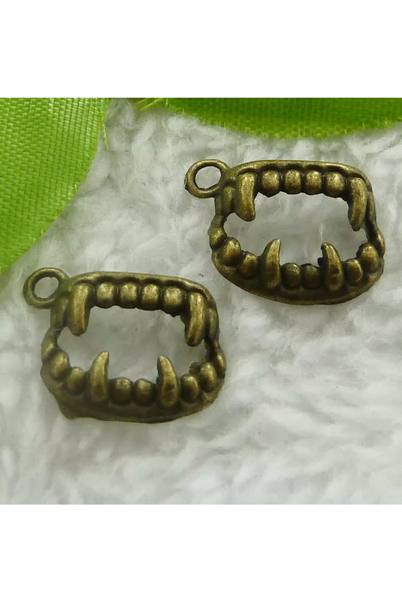 400pcs bronze plated tooth charms 17X12mm B2320