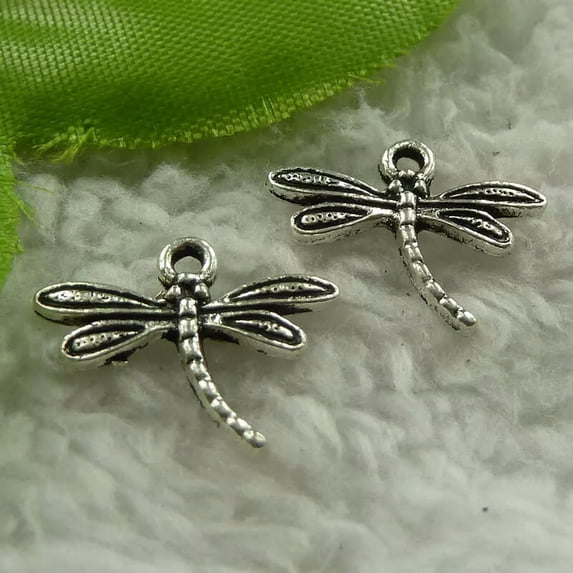 HOOUN 480 pieces tibet silver dragonfly charms 18x15mm B3903