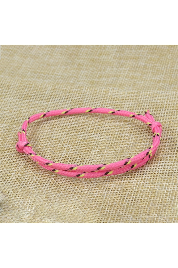 4PCS Neon Rope Woven Friendship Bracelet Teen Adjustable Hand Rope Party Gifts-4-4PCS