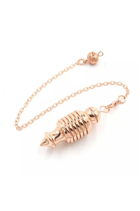 4pcs Lots Chakra Pendulum Pendant Energy Power Reiki Healing Amulet-Rose gold