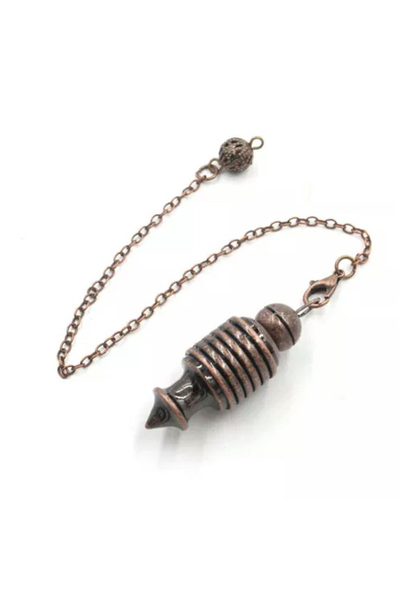 4pcs Lots Chakra Pendulum Pendant Energy Power Reiki Healing Amulet-bronze