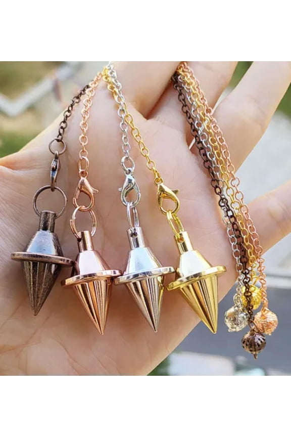 4pcs Meltal Chakra Pendulum Pendant Energy Power Reiki Healing Amulet