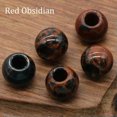 thumbnail image 1 of HOOUN 5*12mm Large Hole Loose Rondelle European Beads Bracelet Jewelry Making Charms-Red Obsidian-Only 1PC (Random Pick), 1 of 9