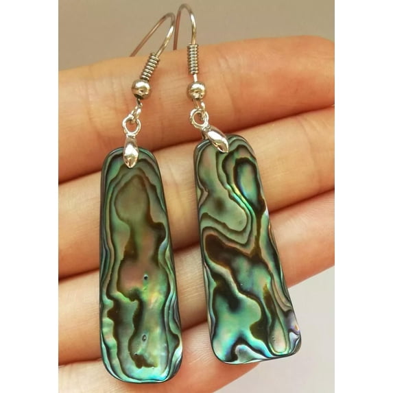 HOOUN 5 pairs Natural Abalone Shell beads earrings