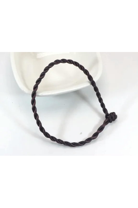 50 Braided Lucky Coffee String Twisted Rope Bracelet 3mm Thick for Charm