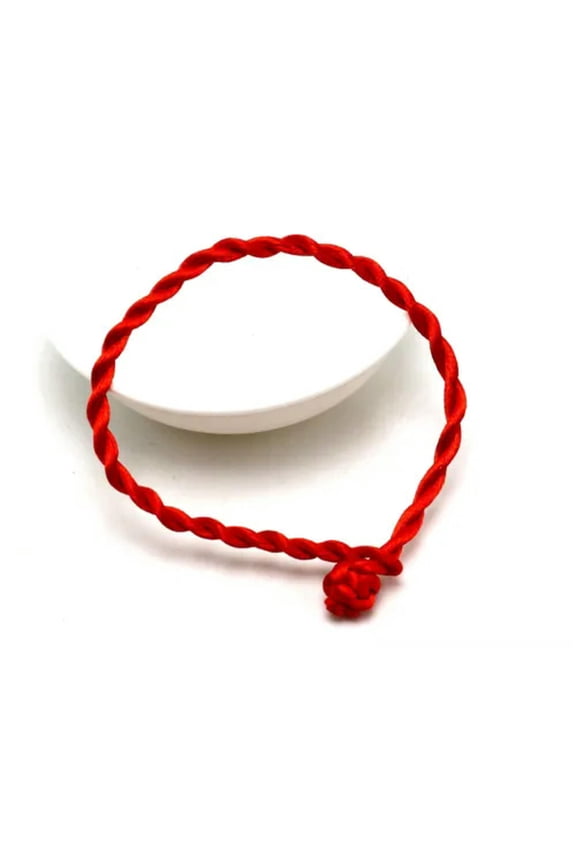 50 Braided Lucky Red String Twisted Rope Cord Bracelet 3mm Thick for Charm