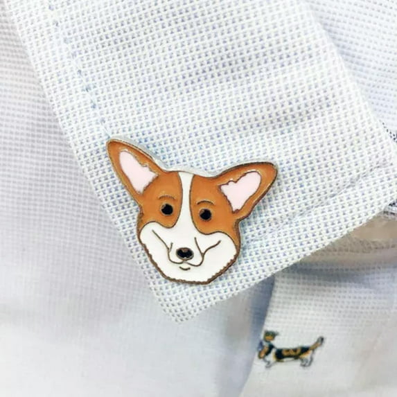 HOOUN 50 Styles Cartoon Pet Dog Pin Badges Lapel Brooches Metal Enamel Accessories-07