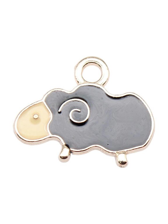 50 pcs KC Gold Color Alloy Enamel Cloud Charms 19X15MM DIY Jewelry Making-Gray