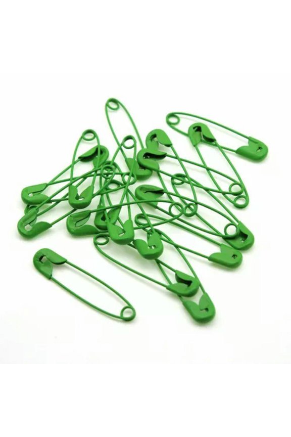 50pcs Brooch Safety Pins DIY Sewing Tools Metal Needles Large Safety Pin Jewelry-Green