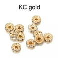 thumbnail image 1 of HOOUN 50pcs Rhinestone Rondelles Crystal Bead Loose Spacer Bead for DIY Jewelry Making-KC gold 02-4mm x 50Pcs, 1 of 6