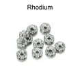 thumbnail image 1 of HOOUN 50pcs Rhinestone Rondelles Crystal Bead Loose Spacer Bead for DIY Jewelry Making-Rhodium-8mm x 50Pcs, 1 of 6