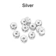 thumbnail image 1 of HOOUN 50pcs Rhinestone Rondelles Crystal Bead Loose Spacer Bead for DIY Jewelry Making-Silver 02-8mm x 50Pcs, 1 of 6