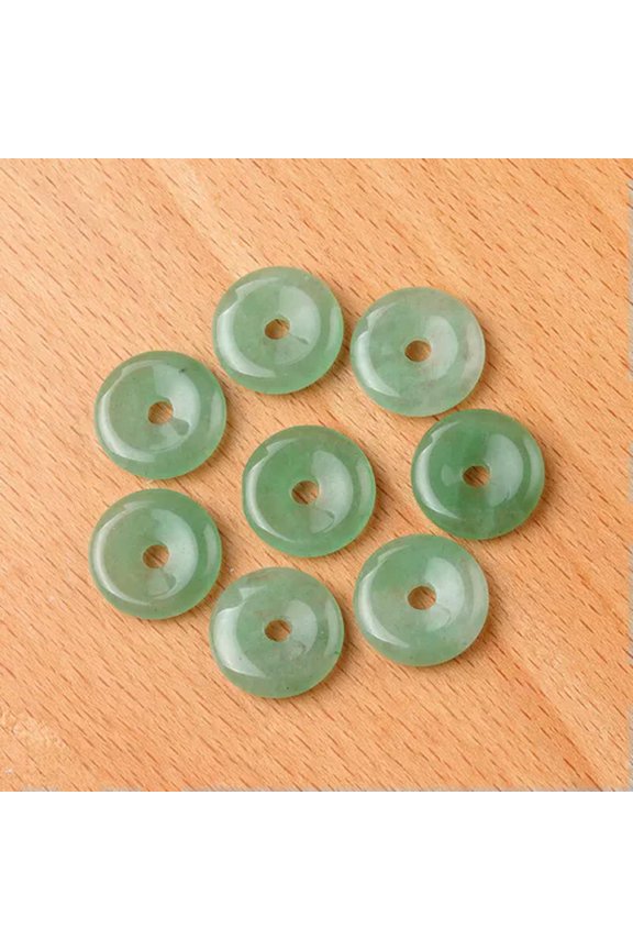 50pcs/lot 12-16mm Natural Stone Mixed Round Big Hole Beads for Bracelet Charms-Green aventurine-12mm