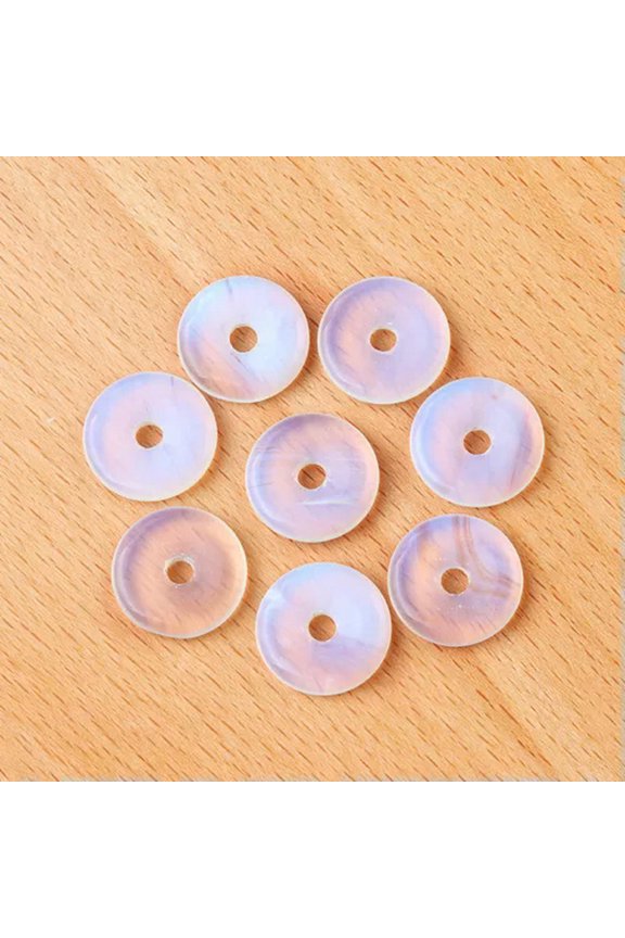 50pcs/lot 12-16mm Natural Stone Mixed Round Big Hole Beads for Bracelet Charms-Opal-12mm