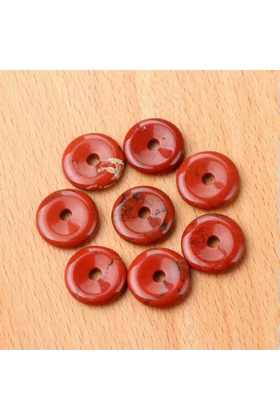 50pcs/lot 12-16mm Natural Stone Mixed Round Big Hole Beads for Bracelet Charms-Red jade-12mm