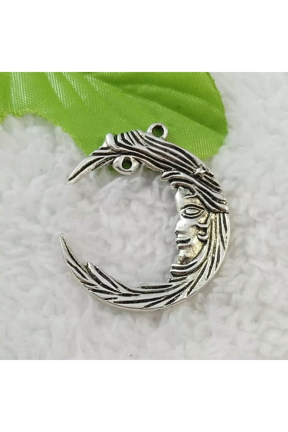 52 pcs tibet silver Moon charms pendant 38x32mm B5321