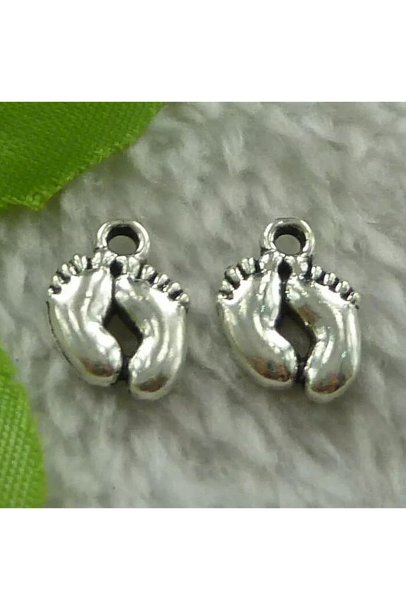 520 pcs tibet silver foot charms 14x10mm B3600