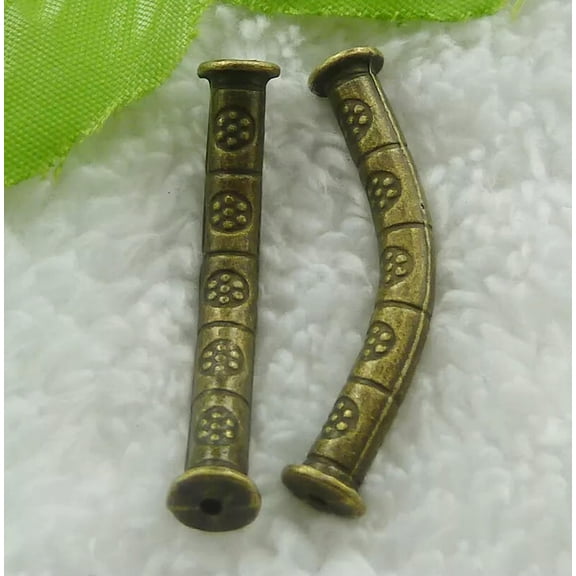 HOOUN 56 pcs bronze plated tube spacers 43x7mm B2059