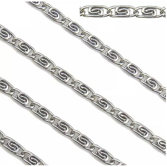 HOOUN 5meter 4mm Stainless Steel paper clip Link Chains Findings Jewelry Making DIY