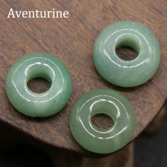 HOOUN 5mm Large Hole Loose Rondelle European Beads for Bracelet Jewelry Making Charms-Aventurine-Only 1PC (Random Pick)