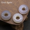 thumbnail image 1 of HOOUN 5mm Large Hole Loose Rondelle European Beads for Bracelet Jewelry Making Charms-Gray Agate-5PCS (Random Pick), 1 of 9
