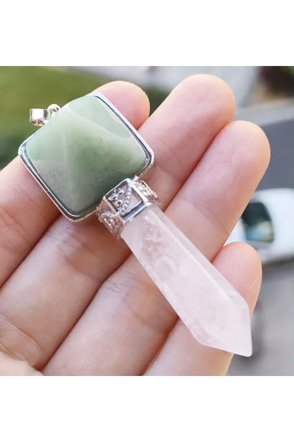 5pcs Aventurine Rock Quartz Gems stone Pendants Magic Reiki Healing Amulet