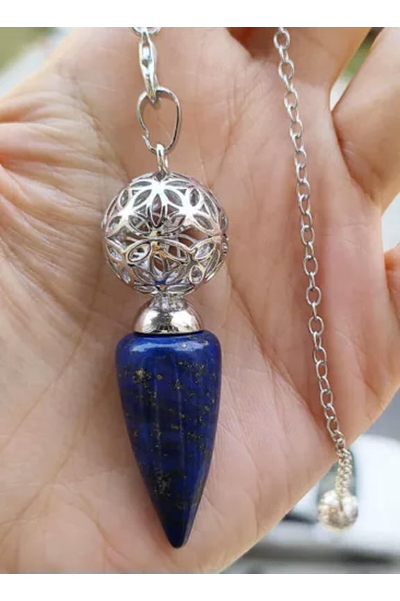 5pcs Lapis Lazuli Gems Pendulum Pendant Energy Chakra Reiki Healing Amulet