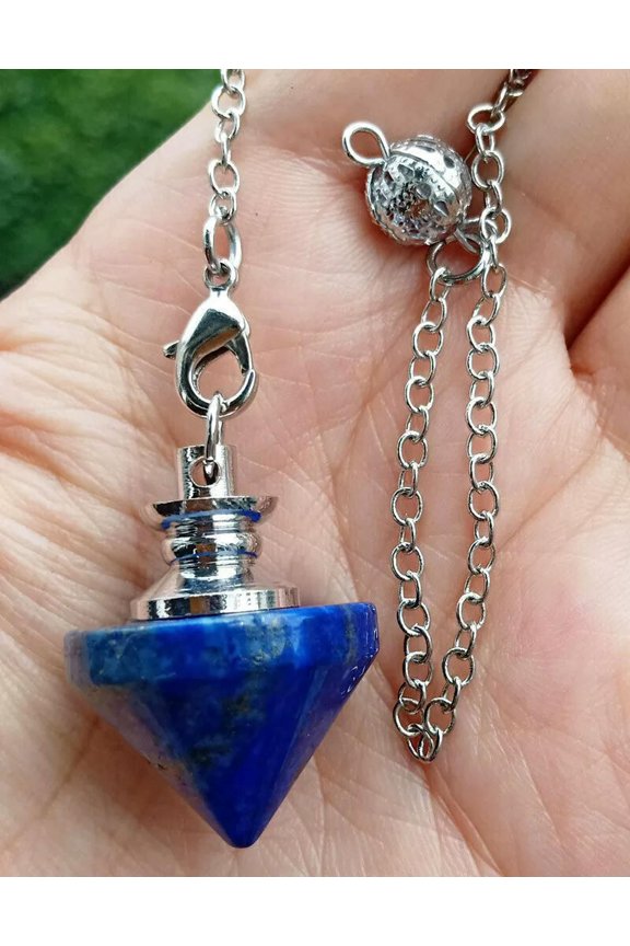 5pcs Lapis Stone Magic Pendulum Pendant Energy Power Reiki Healing Amulet