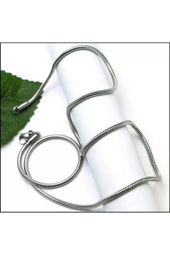 5pcs Lot 1.6mm 18inch Stainless steel Thin Round snake bone Link Chain Necklace