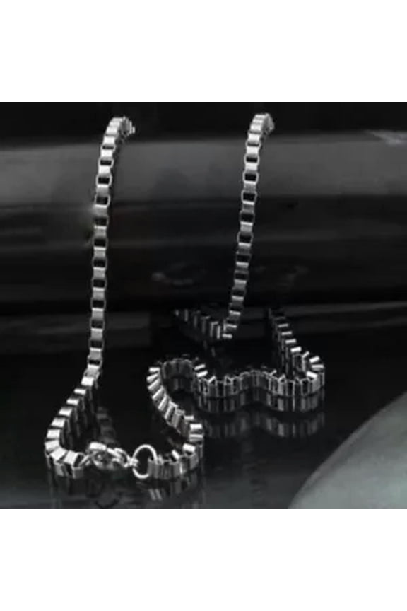 5pcs Lot In bulk Silver Stainless Steel Box- Link chain necklace Thin 2mm 21.6''