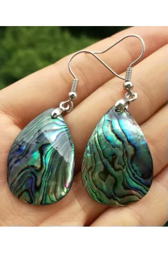 5pcs Natural Abalone Shell beads earrings Pendants pair