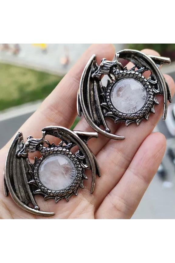 5pcs Rock Quartz Gems stone wyvern wivern Pendants Magic Reiki Healing Amulet