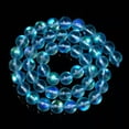thumbnail image 1 of HOOUN 6-10MM Austria Rainbow Moonstone Smooth Round Loose Beads for Jewelry Making DIY-Lake blue-8mm, 1 of 9
