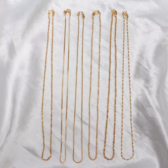 HOOUN 6 Pcs Jewelry Finding Chain Stainless Steel Flat Cross Chains Link Spool