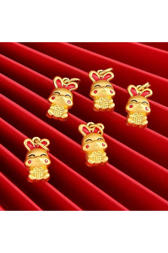 60 Pcs Dumb gold Enamel Rabbit Charms 16x9MM Y-17 DIY Accessory