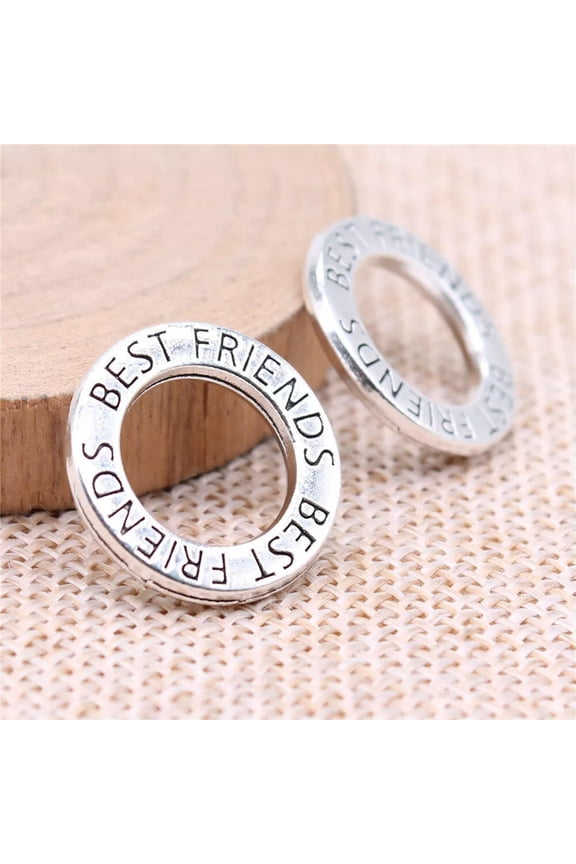 60 Pcs Tibetan Silver Best Friends Charms Pendant 19x19mm Diy Making B16233