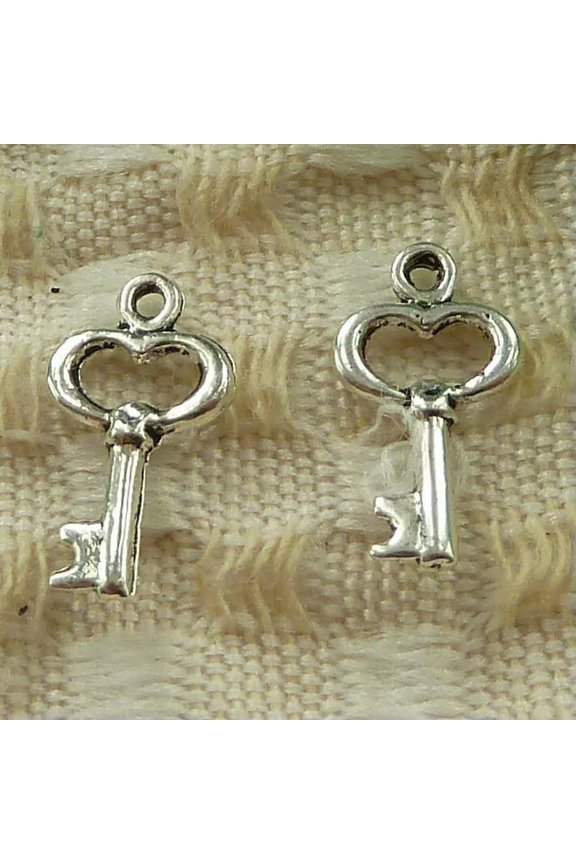 600 Pcs Tibetan Silver Key Charms Pendant 15X9MM S3721 DIY Jewelry Making
