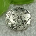 thumbnail image 1 of HOOUN 60pcs tibet silver round and butterfly charms pendant 30X30mm B1963, 1 of 3