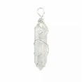 thumbnail image 1 of HOOUN 7 Chakra Pendant Wire Wrapped Gemstone Stone Crystal Quartz Point Hexagonal-Clear Quartz-Silver, 1 of 9