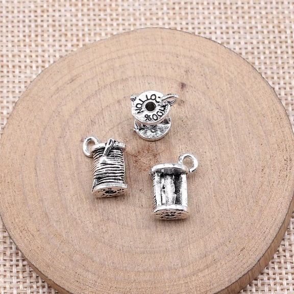 HOOUN 70 Pcs Tibetan Silver Wire coil Charms Pendant 14x10MM DIY Jewelry Making C15770