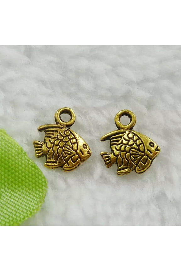 760 pcs gold plated fish charms 11x9mm B171