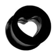 thumbnail image 1 of HOOUN 8/10/12mm Acrylic Screw Flesh Tunnel Ear Plug Taper Earring Stretcher Plug 1pc-02#Black/Silicone-10mm, 1 of 9